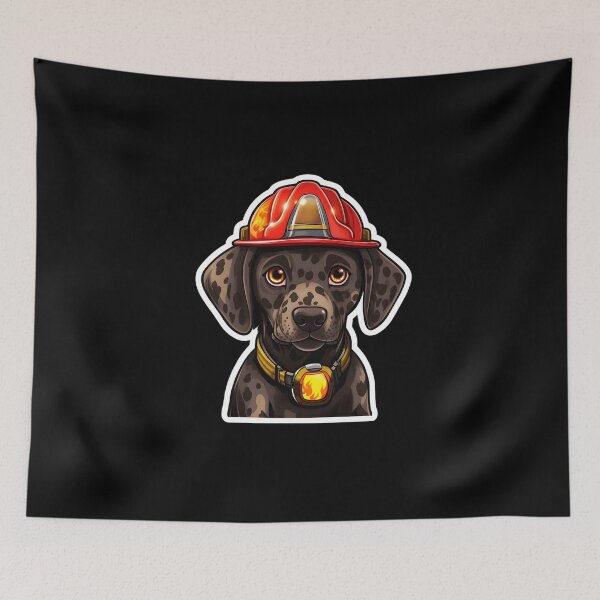 Item preview, Firefighter Gsp Puppy designed and sold by CUTEDOGGIEZ.