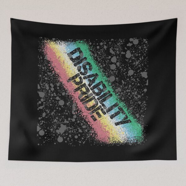 Item preview, Disability pride flag (splatter)  designed and sold by Becky-Marie.