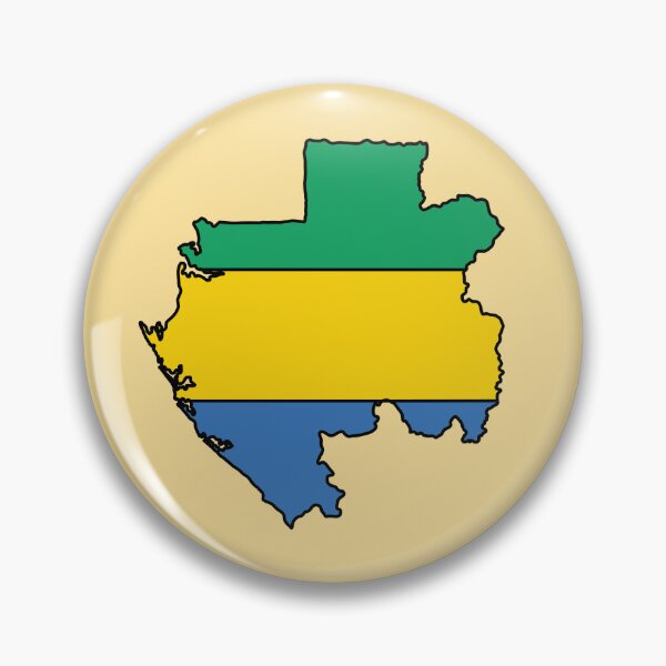 Item preview, Gabon country shape flag designed and sold by Rachael Taylor.