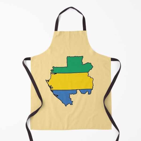 Item preview, Gabon country shape flag designed and sold by Rachael Taylor.