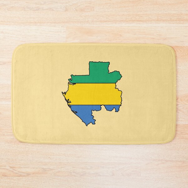 Item preview, Gabon country shape flag designed and sold by Rachael Taylor.