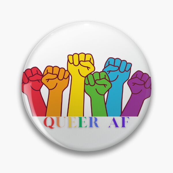 Item preview, Queer AF Rainbow Fist Pump Rainbow Design designed and sold by Stuckonpaddling.