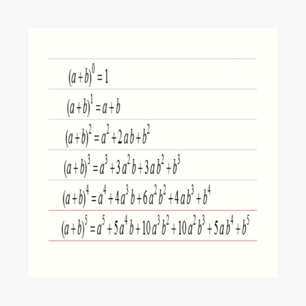 Pascal Equations, Math, Mathematics, Pascal's Triangle, треугольник паскаля, #PascalsTriangle,  #треугольникпаскаля, #PascalTriangle,  #треугольник, #паскаля, #Pascal, #Triangle, #Math, #Mathematics Art Print