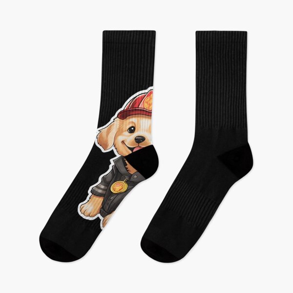 Item preview, Firefighter Goldie Puppy designed and sold by CUTEDOGGIEZ.