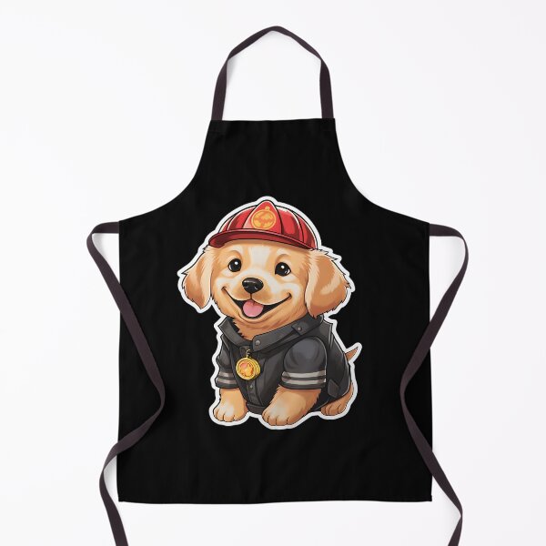 Item preview, Firefighter Goldie Puppy designed and sold by CUTEDOGGIEZ.