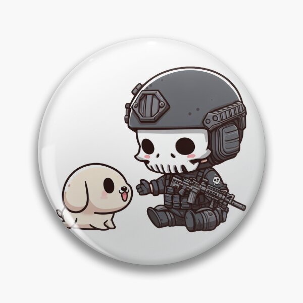 Item preview, Cute skeleton in tactical gear with puppy designed and sold by Wxjtecki.