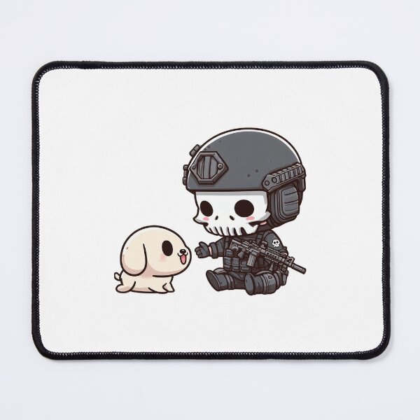 Item preview, Cute skeleton in tactical gear with puppy designed and sold by Wxjtecki.