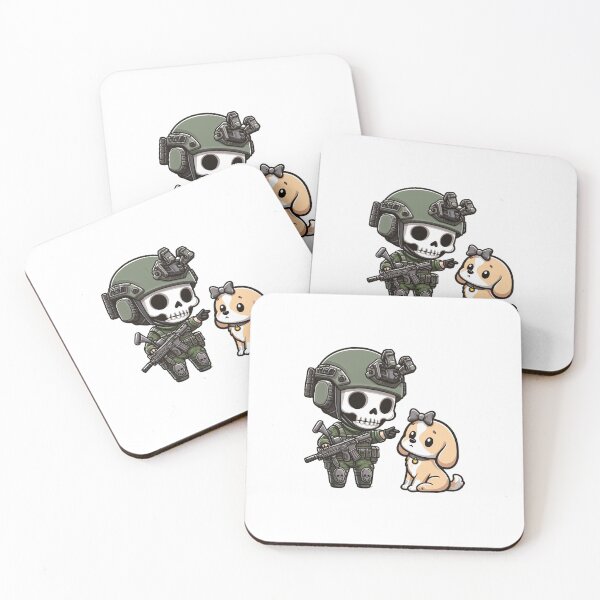 Item preview, Cute skeleton in tactical gear with puppy designed and sold by Wxjtecki.