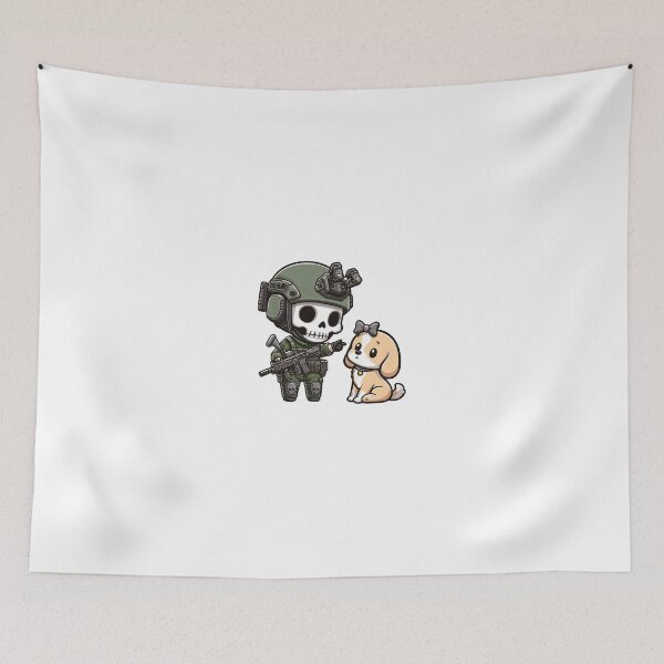 Item preview, Cute skeleton in tactical gear with puppy designed and sold by Wxjtecki.