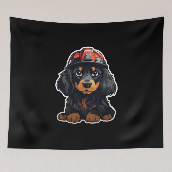 Item preview, Firefighter Gordon Setter designed and sold by CUTEDOGGIEZ.