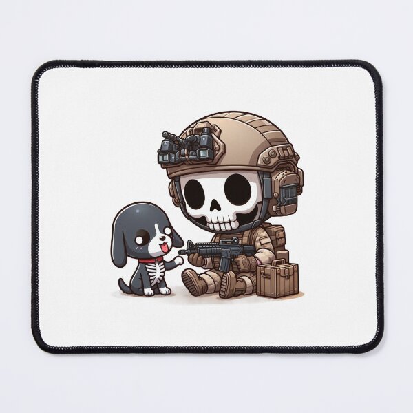 Item preview, Cute skeleton in tactical gear with puppy designed and sold by Wxjtecki.