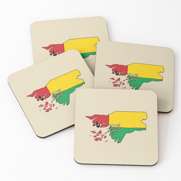 Item preview, Guinea-Bissau Country Shape Flag designed and sold by zenithcreative.