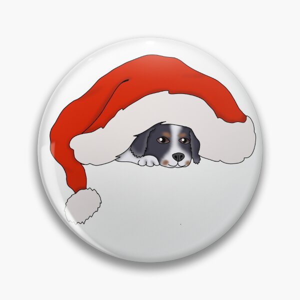 Item preview, Cute cavalier king charles wearing a santa hat designed and sold by Becky-Marie.