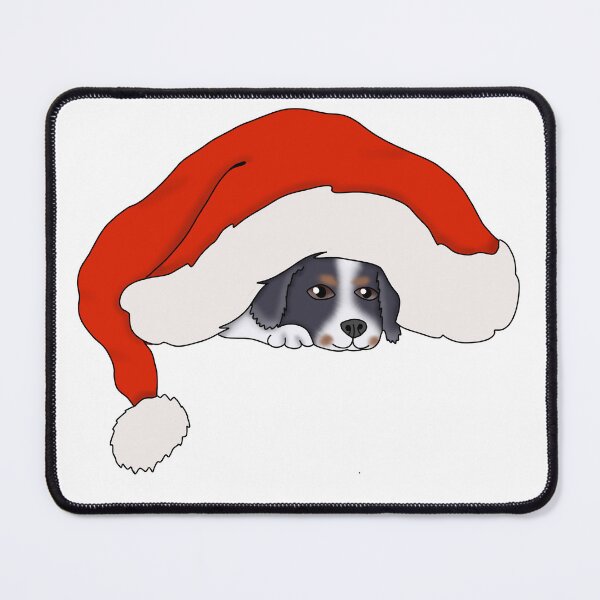 Item preview, Cute cavalier king charles wearing a santa hat designed and sold by Becky-Marie.