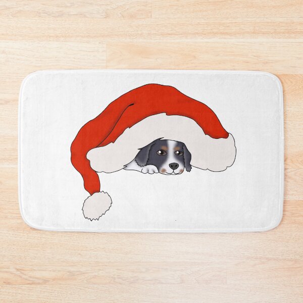 Item preview, Cute cavalier king charles wearing a santa hat designed and sold by Becky-Marie.