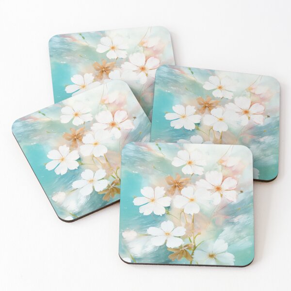 Item preview, watercolor of white flowers designed and sold by hola-zzoi.
