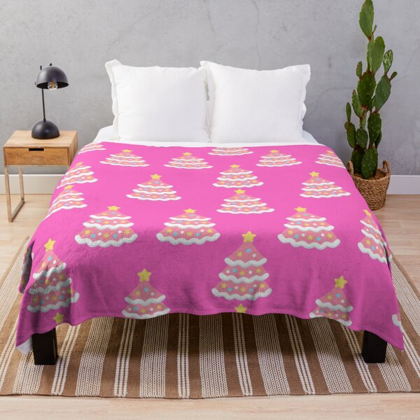 Item preview, Pink Christmas Trees on Bright Pink Pattern designed and sold by Pixels2Patterns.