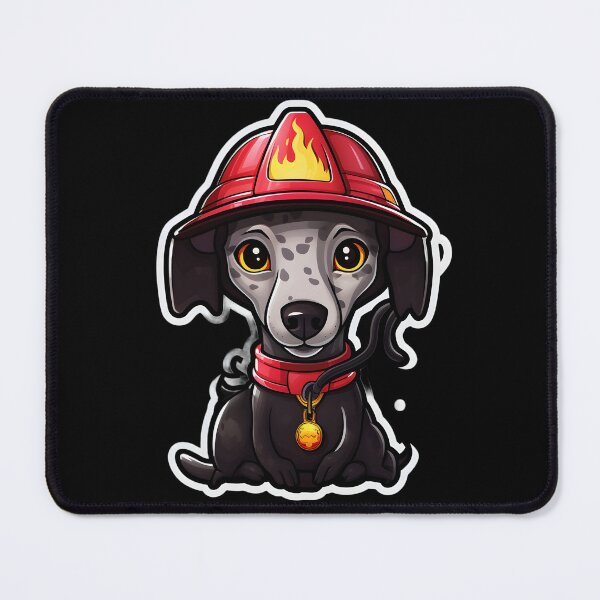 Item preview, Firefighter Greyhound designed and sold by CUTEDOGGIEZ.
