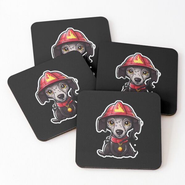Item preview, Firefighter Greyhound designed and sold by CUTEDOGGIEZ.