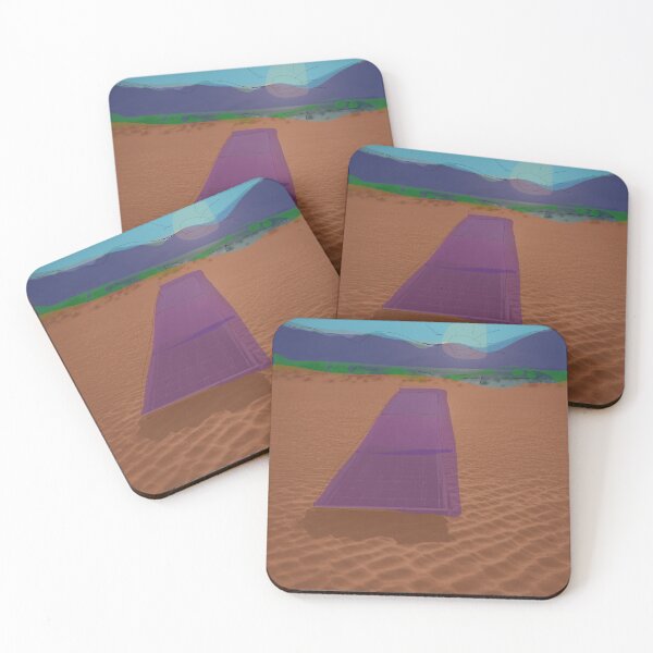 Item preview, Arid Desert Landscape with Serene Sand Dune and Solar Panels designed and sold by masabo.