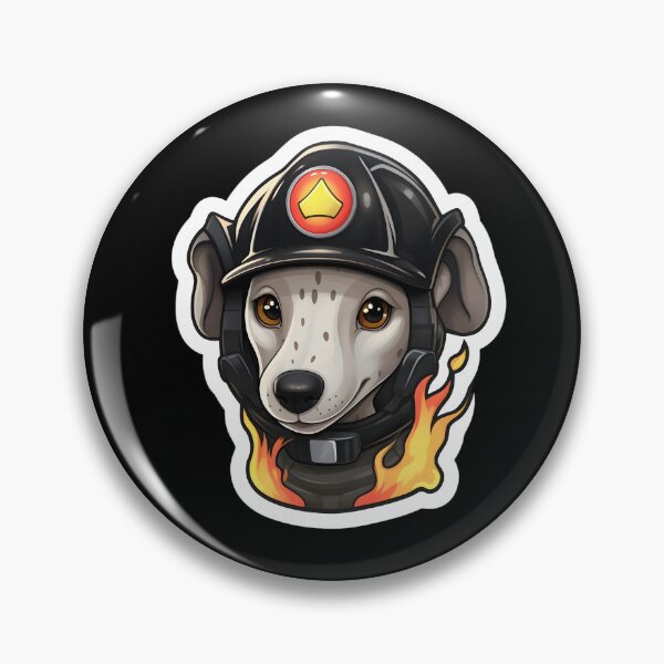 Item preview, Firefighter Sighthound Puppy designed and sold by CUTEDOGGIEZ.