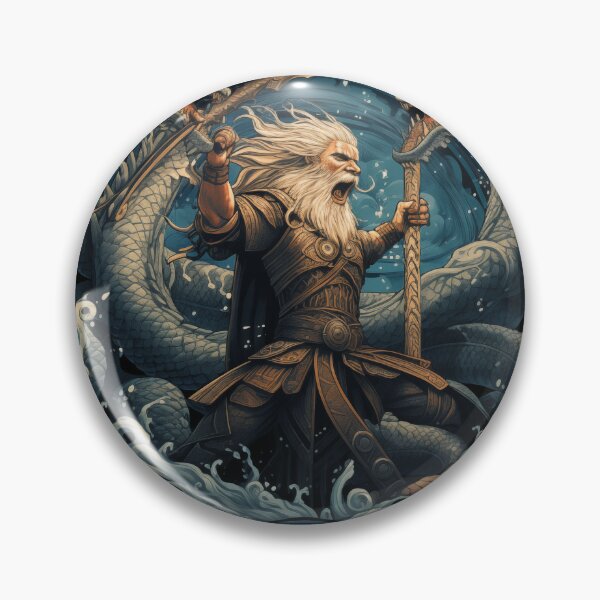 Item preview, Thor Battling Jormungandr designed and sold by geekdrobe.