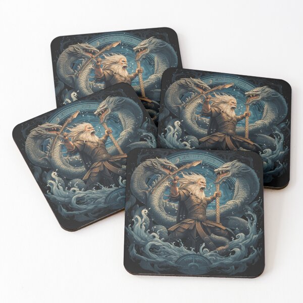 Item preview, Thor Battling Jormungandr designed and sold by geekdrobe.
