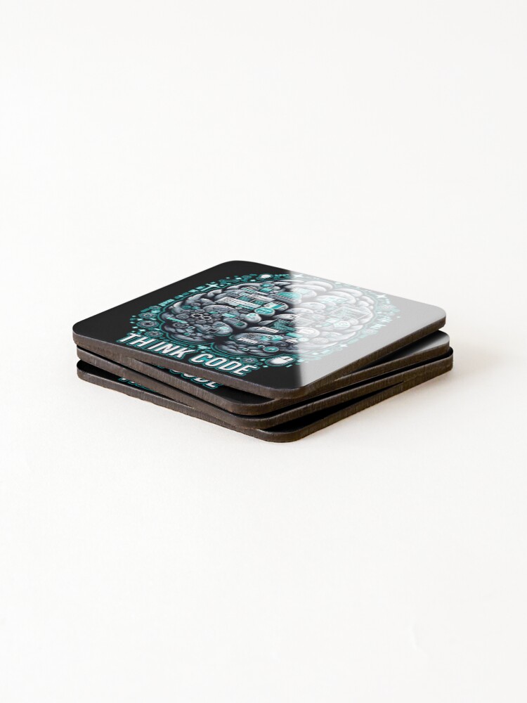 Thumbnail 4 of 5, Coasters (Set of 4), Think Code designed and sold by BlueBerryBooze.