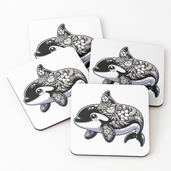Item preview, Cute Killer Whale with Tattoos designed and sold by DetourShirts.