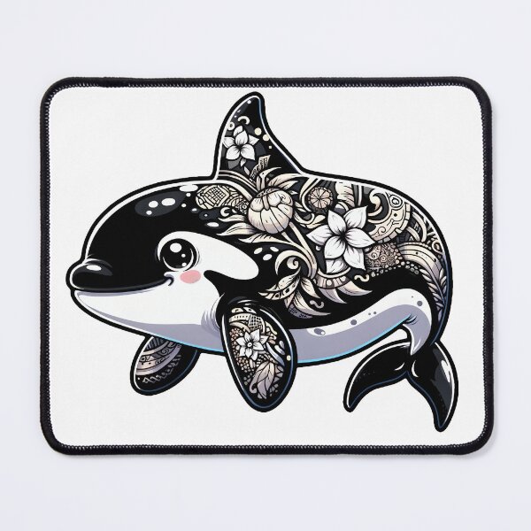 Item preview, Cute Killer Whale with Tattoos designed and sold by DetourShirts.