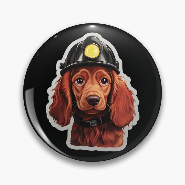 Artikelvorschau, Feuerwehrmann Irish Setter entworfen und verkauft von CUTEDOGGIEZ.