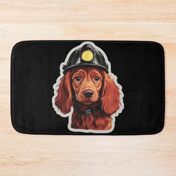 Item preview, Firefighter Irish Setter designed and sold by CUTEDOGGIEZ.