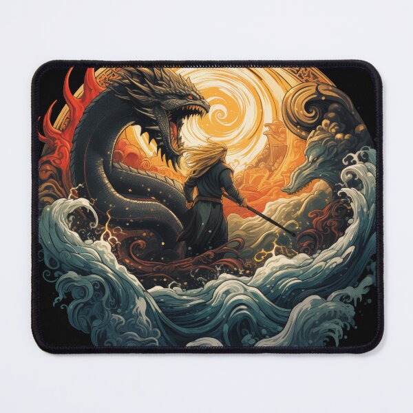Item preview, Thor Battling Jormungandr designed and sold by geekdrobe.