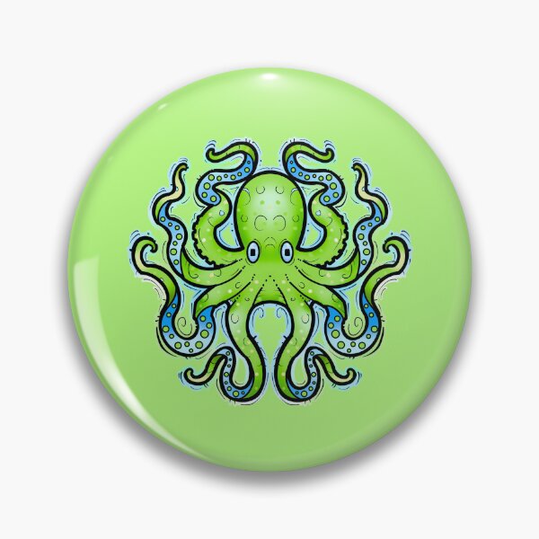 Item preview, Green and  blue octopus designed and sold by weilertsen.