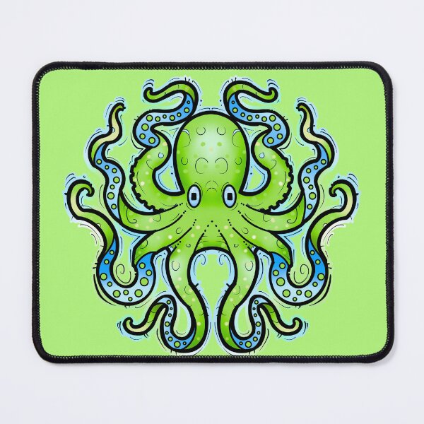 Item preview, Green and  blue octopus designed and sold by weilertsen.