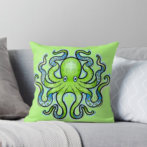 Item preview, Green and  blue octopus designed and sold by weilertsen.
