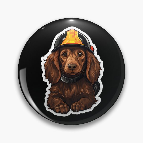 Item preview, Firefighter Red Setter Puppy designed and sold by CUTEDOGGIEZ.