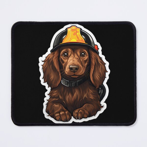 Item preview, Firefighter Red Setter Puppy designed and sold by CUTEDOGGIEZ.