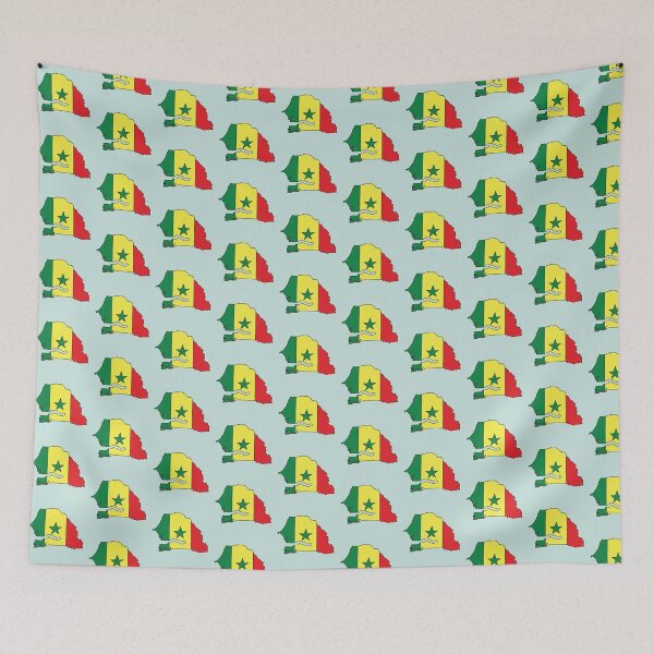 Item preview, Senegal country shape flag designed and sold by Rachael Taylor.