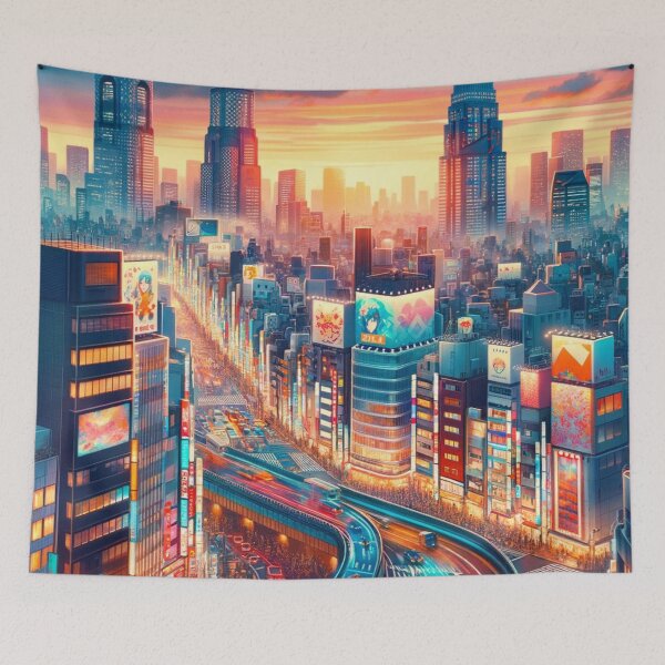 Item preview, Neon Twilight Metropolis designed and sold by EntchantedHues.