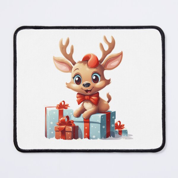 Item preview, Cute christmas reindeer smiling with gifts designed and sold by TomxDesign.