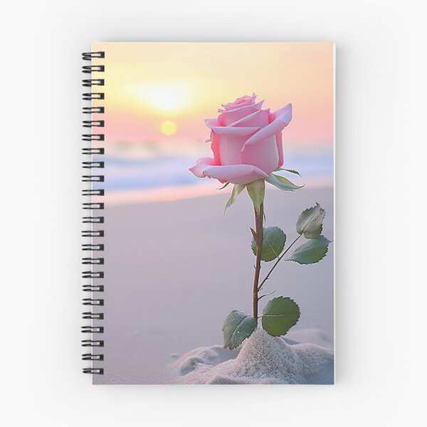 Aperçu de l'œuvre Rose rose sur la plage au coucher du soleil créée et vendue par FlyingRaven1.