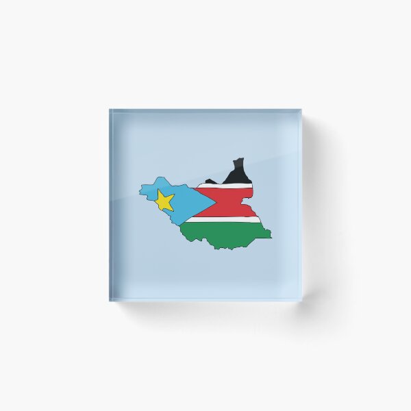 Item preview, South Sudan country shape flag designed and sold by Rachael Taylor.
