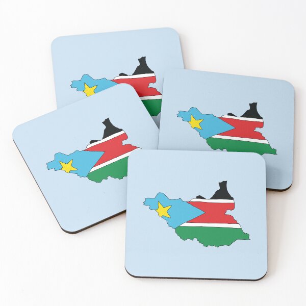 Item preview, South Sudan country shape flag designed and sold by Rachael Taylor.