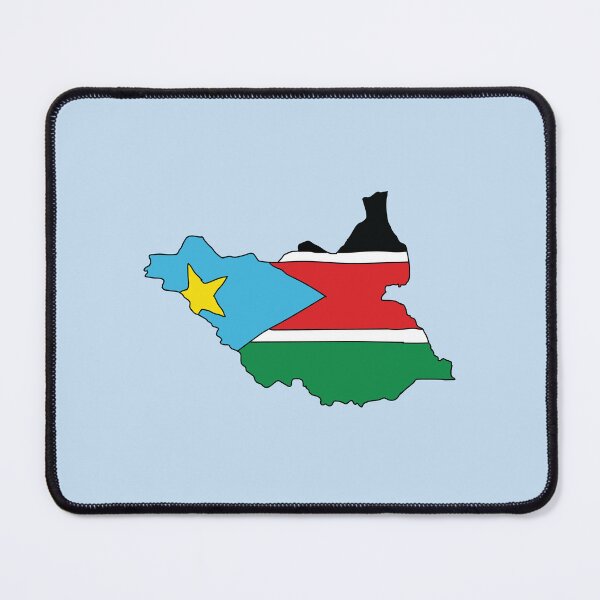 Item preview, South Sudan country shape flag designed and sold by Rachael Taylor.