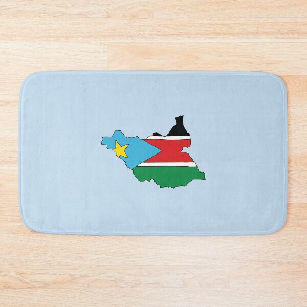 Item preview, South Sudan country shape flag designed and sold by Rachael Taylor.
