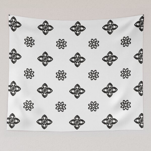 Item preview, Black, white Traditional Elegance Meets Modern Geometry, Ethnic Patterns, Geometric Textures, Accessories and home decor, special day, couples  designed and sold by Nokart.