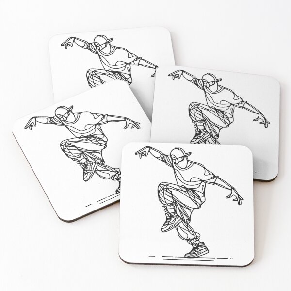 Item preview, Hip Hop Male dancer - Black one line art designed and sold by PrintSoulDesign.