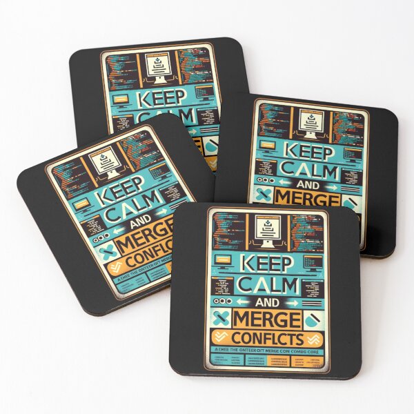 Item preview, Keep Calm and Merge Conflicts designed and sold by BlueBerryBooze.