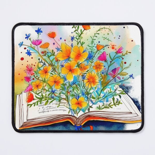 Item preview, Open Book With Flowers 2 designed and sold by Walker Miller Designs.